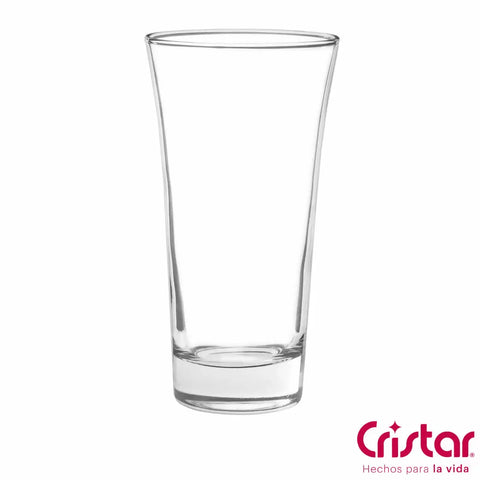 Vaso Barman Bebidas 12 3/4 oz, ideal para cócteles, diseño estilizado y seguro para contacto con alimentos.