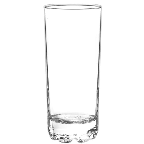 Vaso Capitol 10 1/2 oz, diseño estilizado ideal para bebidas, presentación en canastilla de 8 unidades, seguro para contacto con alimentos.