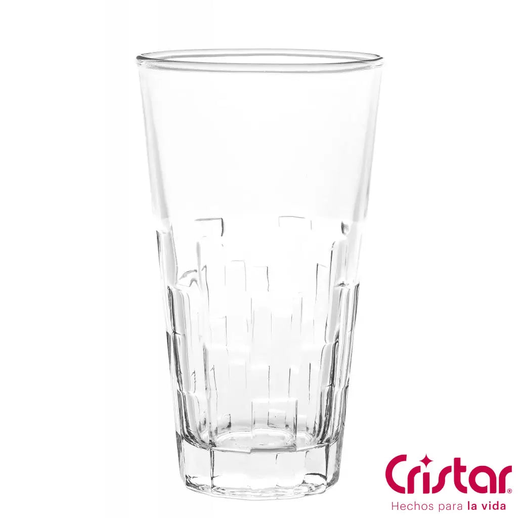  Vaso Acapulco Bebidas 11 3/4 oz en canastilla de 6 unidades, diseño estilizado y seguro para contacto con alimentos.