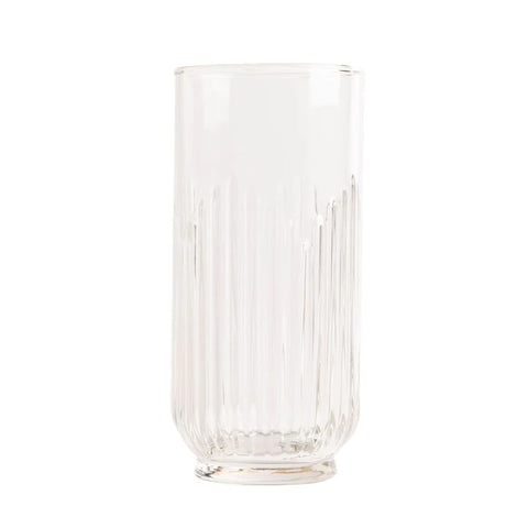 Vaso Barcelona Bebidas de 453 ml con líneas rectas y cristal claro, ideal para servir jugos, mocktails o refrescos con abundancia y estilo moderno.