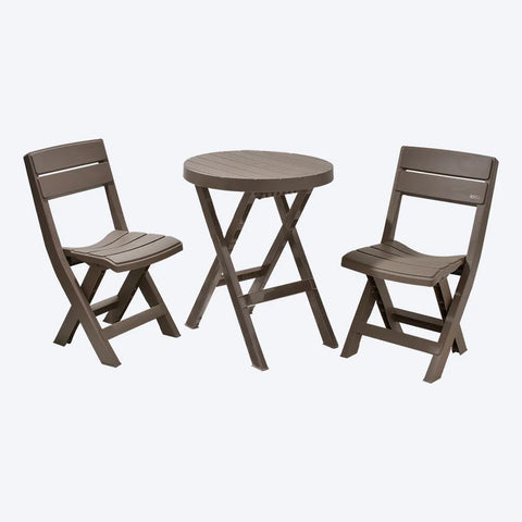 Combo x 3 Mesa y Sillas Barú Plegable Circular RIMAX
