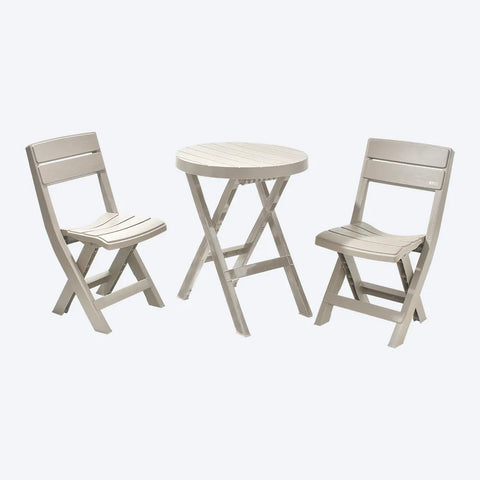 Combo x 3 Mesa y Sillas Barú Plegable Circular RIMAX