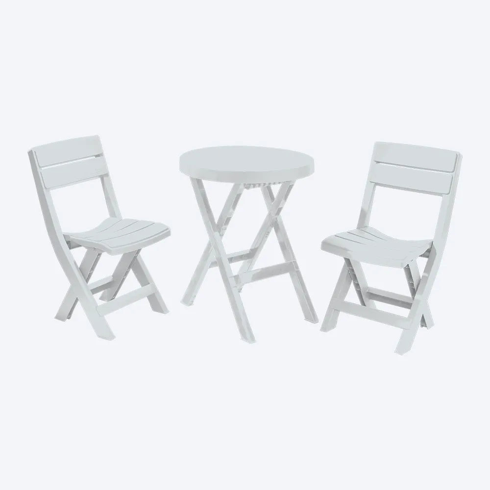 Combo x 3 Mesa y Sillas Barú Plegable Circular RIMAX