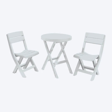 Combo x 3 Mesa y Sillas Barú Plegable Circular RIMAX