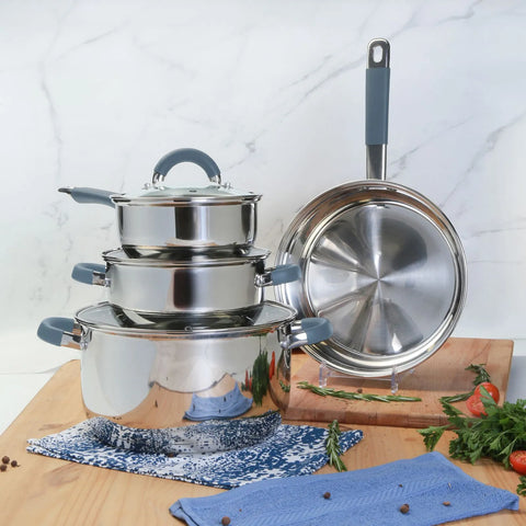 BATERIA 7 PZS ACERO INOX INDUDC