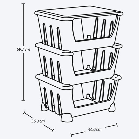 CANASTA ORGANIZADORA 3 NIVELES - RIMAX