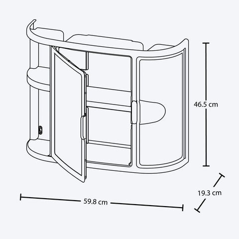 GABINETE PARA BAÑO CON ESPEJO - RIMAX
