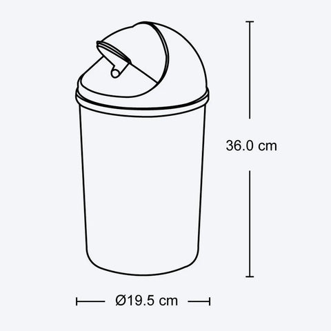 PAPELERA T/MOVIL 5LTS METALIZADA - RIMAX