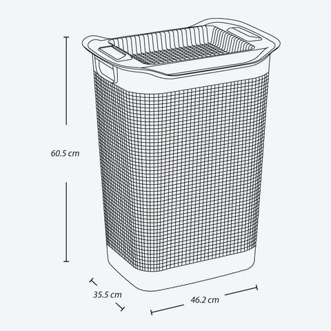 CESTA ROPA RECTANGULAR LINUM - RIMAX