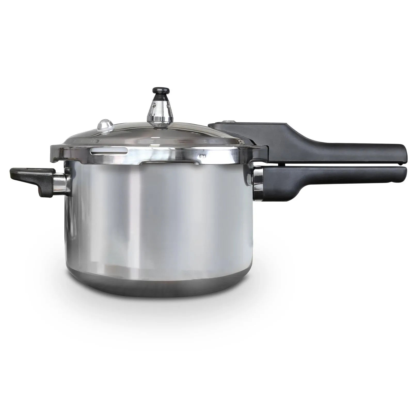 Olla a Presión Aluminio con Tapa en Acero 7 Litros Home Elements, apta para estufas eléctricas y a gas, con cierre externo para mayor seguridad.