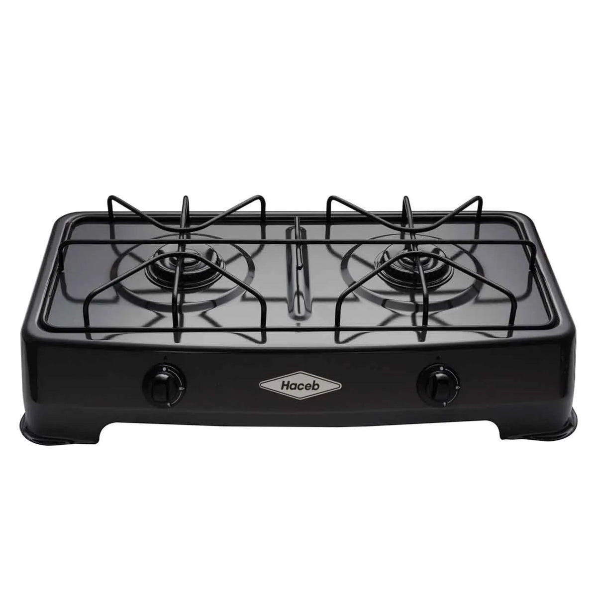 Cocineta a gas natural de 2 puestos con parrillas en alambrón y diseño compacto para mayor estabilidad y funcionalidad