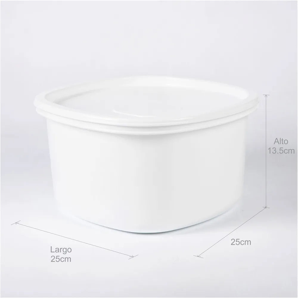 RECIPIENTE CUADRADO CONGELA 4.5LT BLANCO