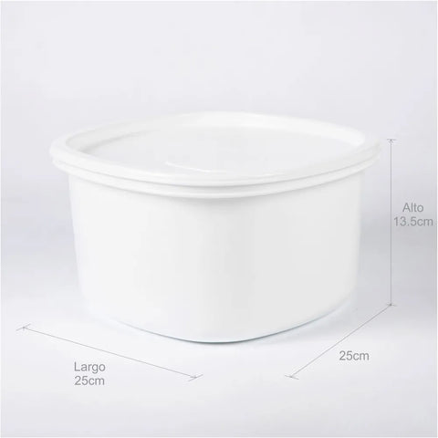 RECIPIENTE CUADRADO CONGELA 4.5LT BLANCO