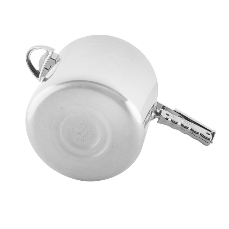 Olla a presión institucional de 13 litros, fabricada en aluminio de alta calidad con válvulas de seguridad, sistema autoajustable y mangos resistentes al calor, ideal para uso profesional y doméstico.