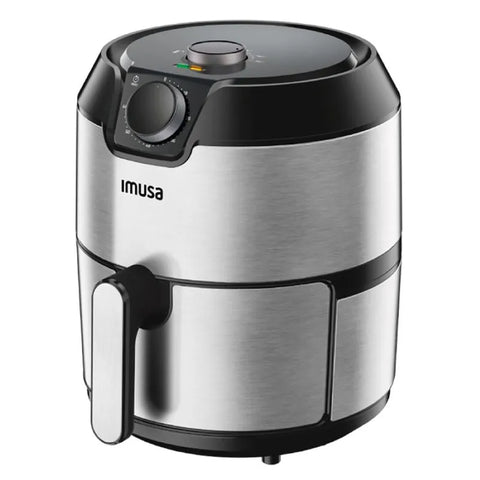 Freidora de Aire IMUSA Easy Fry & Grill 2en1 de 4,2 litros, con función de freír y asar, temporizador de 60 minutos, rango de temperatura de 80°C a 200°C y cesta antiadherente removible.