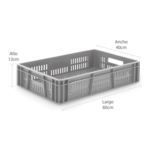 CANASTILLA 60X40X13 GRIS