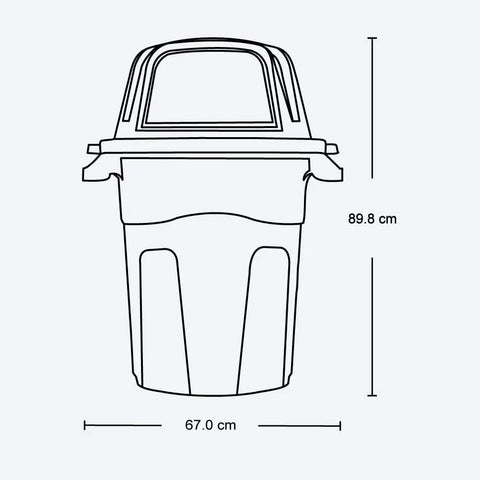 BASURERO RESIDUOS 100 LT 3 COMPART - RIMAX