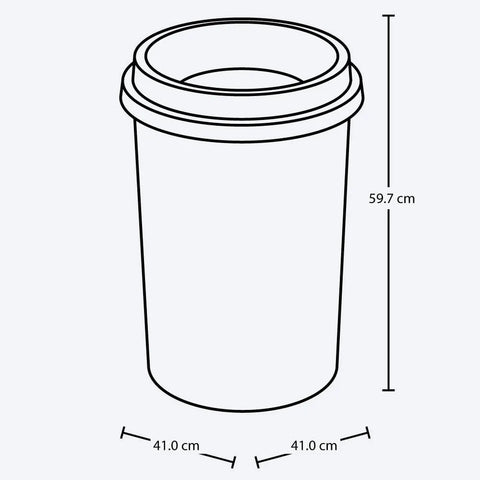 PAPELERA 50L EVO IM METALIZADA - RIMAX