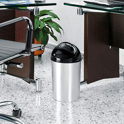 PAPELERA T/MOVIL 10LTS METALIZADA - RIMAX