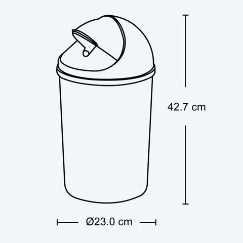PAPELERA T/MOVIL 10LTS METALIZADA - RIMAX