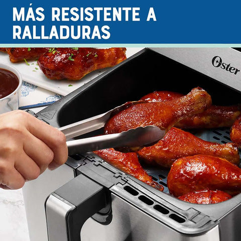 Freidora de Aire Oster® 9L, panel digital, 6 funciones preprogramadas, recubrimiento DiamondForce antiadherente, cocina rápida y saludable con un 99,5% menos aceite.