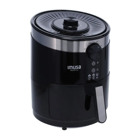 Freidora de Aire IMUSA Quick Fry de 3,5 litros, ideal para cocinar hasta 4 porciones sin aceite, con cesta antiadherente y fácil limpieza.
