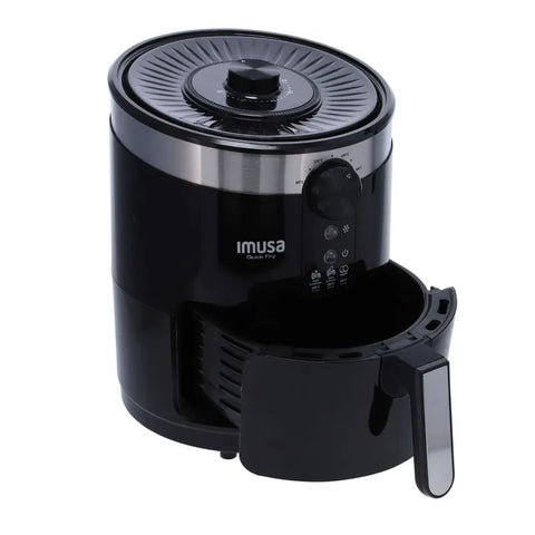 Freidora de Aire IMUSA Quick Fry de 3,5 litros, ideal para cocinar hasta 4 porciones sin aceite, con cesta antiadherente y fácil limpieza.