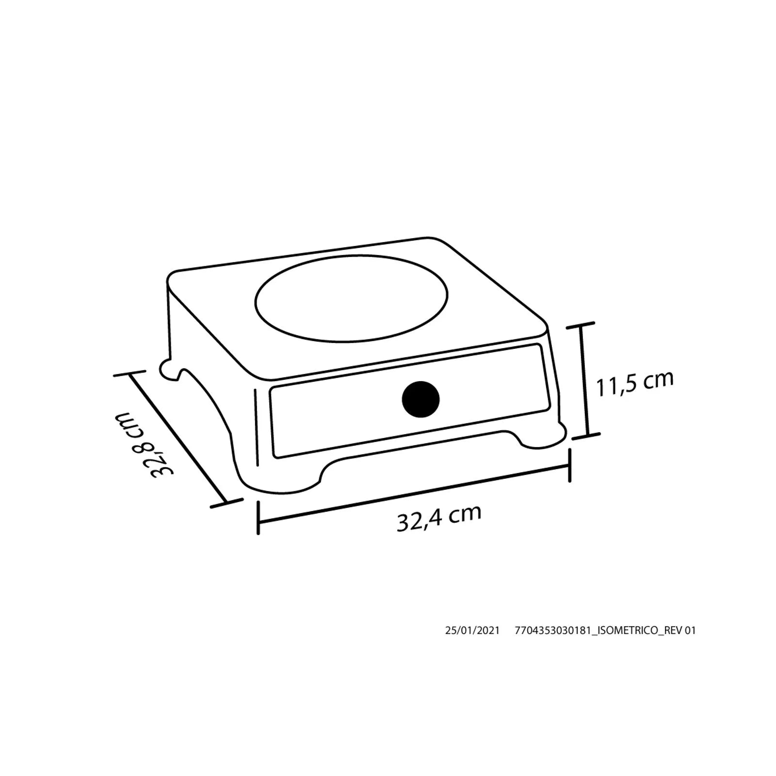 Cocineta eléctrica de 1 puesto con diseño compacto y resistencia que asegura la temperatura ideal, evitando filtraciones de líquidos