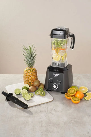 Licuadora Profesional Power PRO Universal con doble vaso de policarbonato de 2 litros, motor de 1500 W y variador de velocidad para negocios.