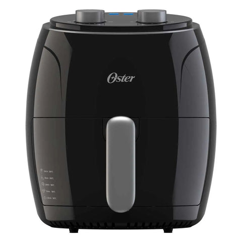 Freidora de Aire Manual Oster® 3.8 litros, con controles de tiempo y temperatura ajustables, temporizador de 60 minutos y canasta antiadherente.
