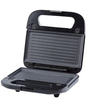 Sanduchera Onoff 3 en 1 con platos intercambiables, recubrimiento antiadherente y control de temperatura On/Off para una cocción perfecta.