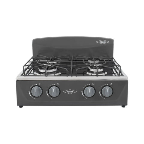 Estufa De Mesa Avellana T Gas Propano Haceb, diseño compacto y duradero, ideal para espacios pequeños y cocinas modernas.