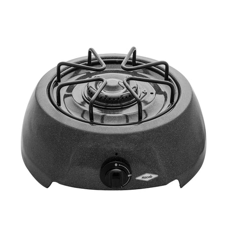 Cocineta 1 Puesto Gas Propano, compacta, con recubrimiento antiadherente, ideal para espacios pequeños.