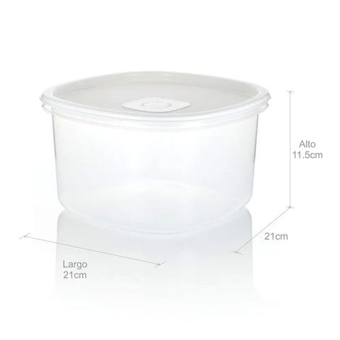 RECIPIENTE PLUS CUADRADO 2.5LT BLANCO