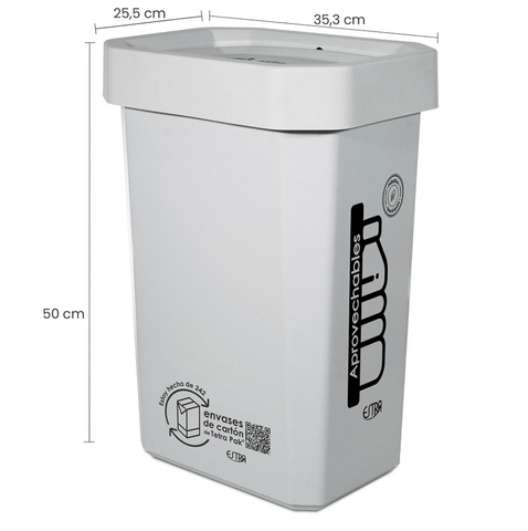 PAPELERA VAIVEN 26 ECOBINS LT BLANCO APRO ESTRABI