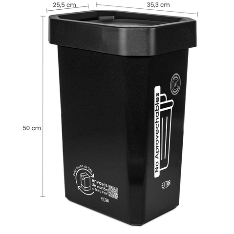 PAPELERA VAIVEN 26 ECOBINS LT NEGRO NO APRO ESTRABI