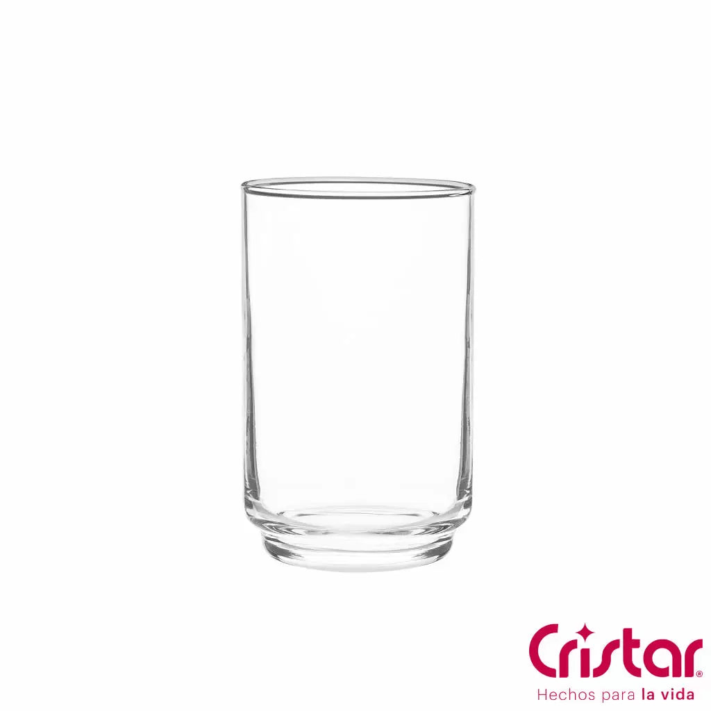 Vaso Alegro Bebidas 11 1/2 oz en canastilla de 3 unidades, diseño práctico y seguro para contacto con alimentos.