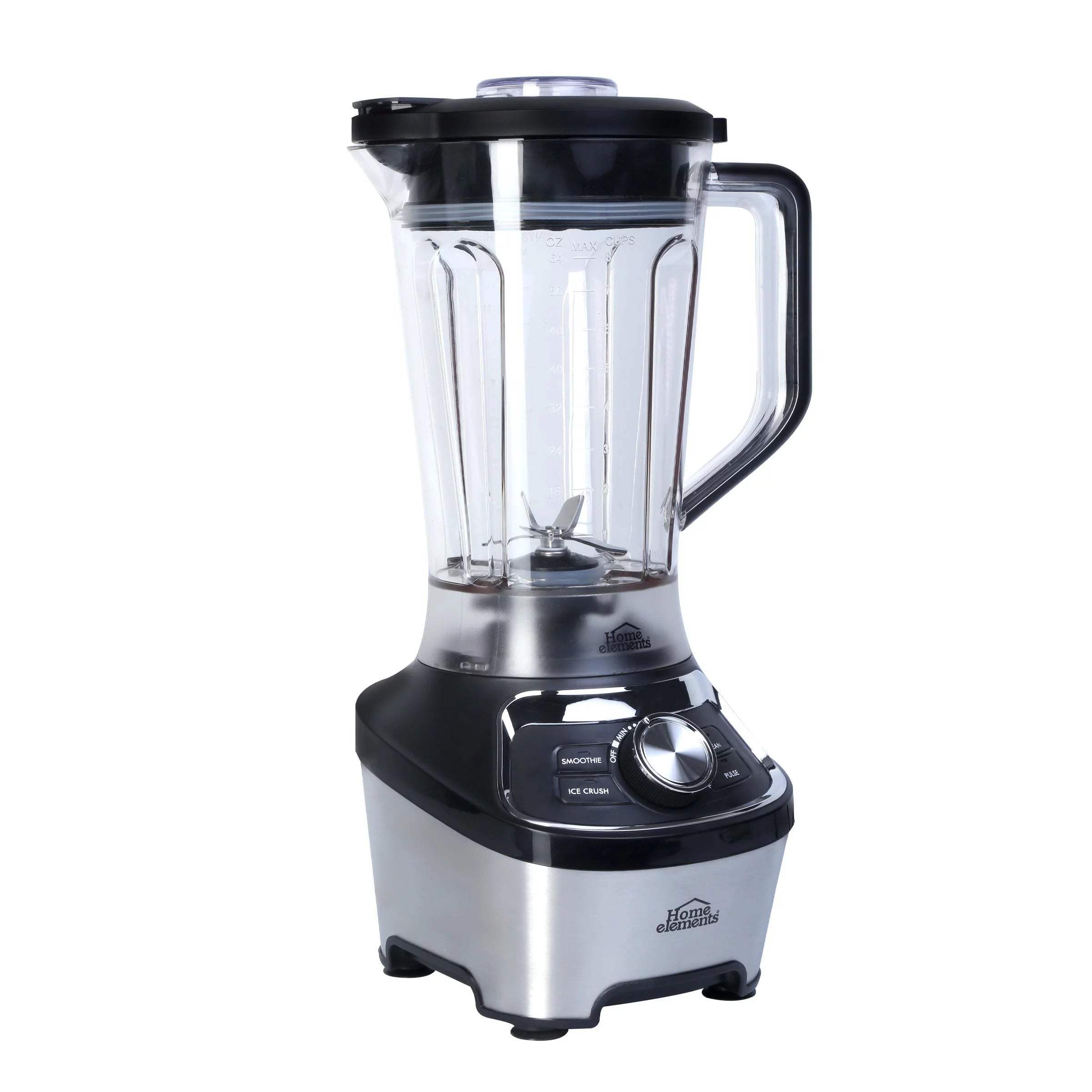 Licuadora Maxi Power con jarra Tritán de 1,85 litros, 1200 Watts de potencia, cuchillas de acero inoxidable y diseño elegante en acero inoxidable.