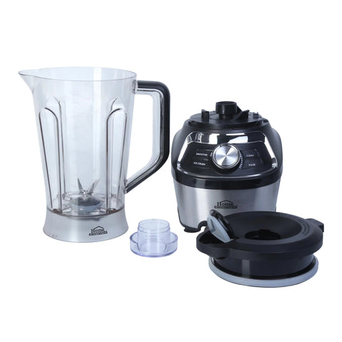 Licuadora Maxi Power con jarra Tritán de 1,85 litros, 1200 Watts de potencia, cuchillas de acero inoxidable y diseño elegante en acero inoxidable.