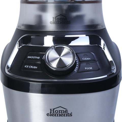 Licuadora Maxi Power con jarra Tritán de 1,85 litros, 1200 Watts de potencia, cuchillas de acero inoxidable y diseño elegante en acero inoxidable.