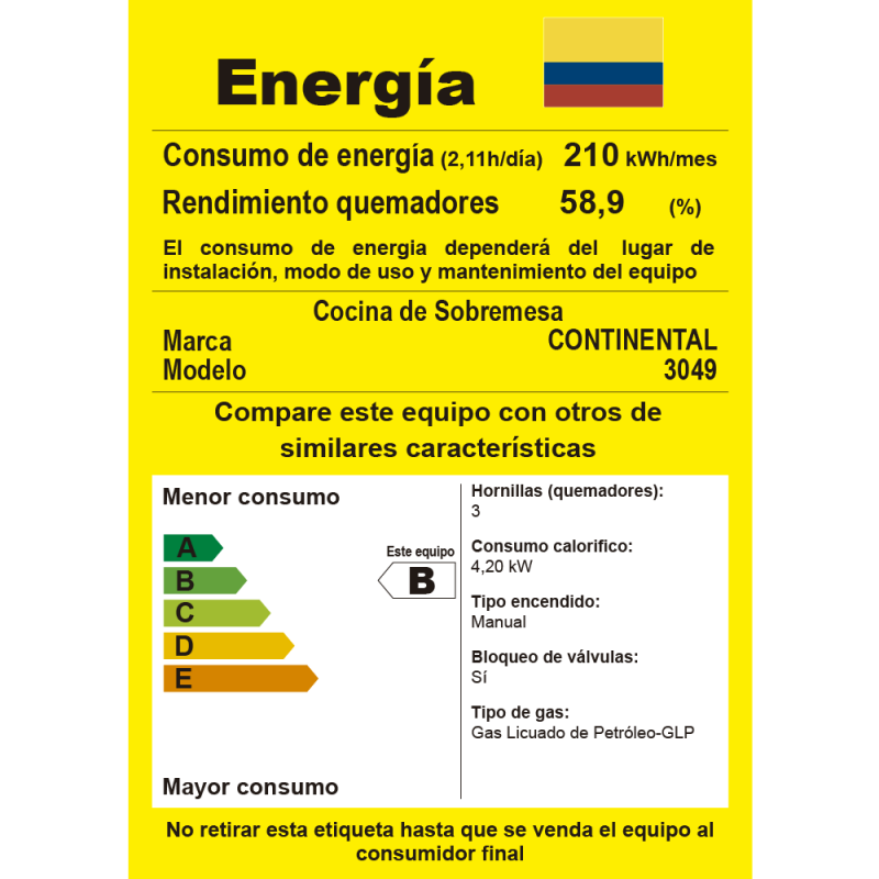 Estufa a Gas Económica, diseño resistente con tres fogones, parrillas tipo hilo y porcelanizado de alta calidad, ideal para uso doméstico.