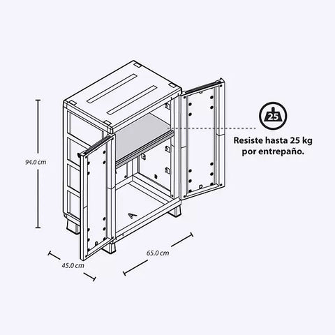ARMARIO MEDIANO ROSADO NIÑA - RIMAX