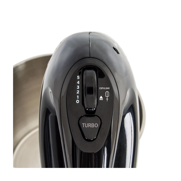 Batidora de Pedestal KALLEY con tazón de acero inoxidable de 3.8 litros, 5 velocidades + turbo, y función 2 en 1 como batidora de mesa y de mano.