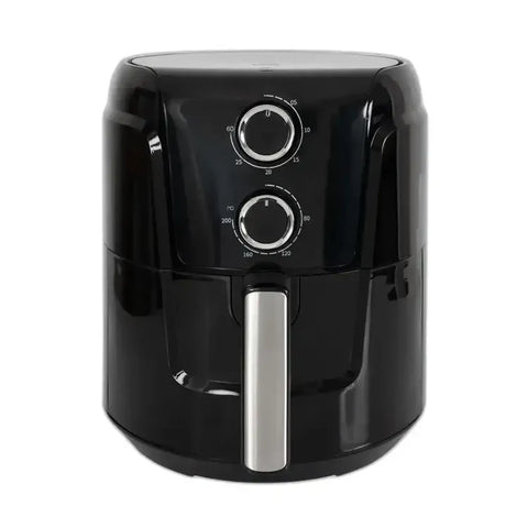 Freidora de Aire KALLEY K-MAF45 de 4,5 litros con temperatura ajustable hasta 200°C, temporizador de 60 minutos, potencia de 1450W, mango frío al tacto y cesta antiadherente, ideal para grandes porciones.