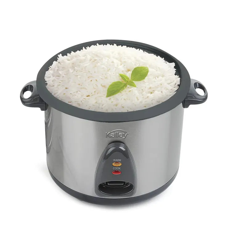 Olla Arrocera KALLEY 10 Tazas con capacidad de 1.8 litros, vaporera en aluminio, recubrimiento antiadherente y tapa en vidrio templado.