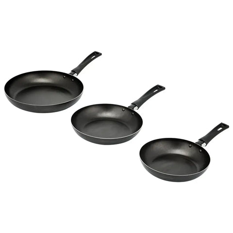 Combo IMUSA 3 Sartenes Antiadherente de 18, 20 y 24 cm, recubrimiento antiadherente Basic y aluminio de alta pureza.