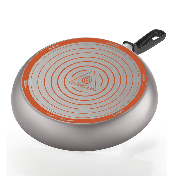 Sartén Alto Antiadherente Talent 30cm IMUSA con Termo Señal, Base Difusora, y Antiadherente TRIFORCE, ideal para una cocción uniforme.