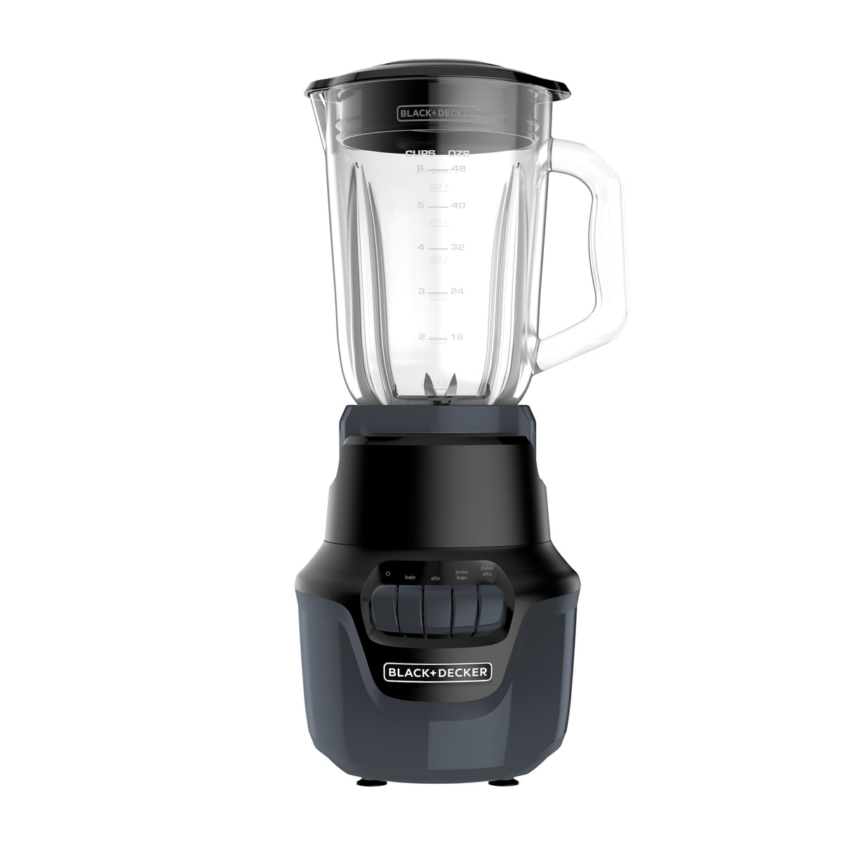 Licuadora BLACK+DECKER Helix Negra de 800W con jarra de vidrio de 1.5L, 4 velocidades, función de pulso y tecnología PerfectPour™.