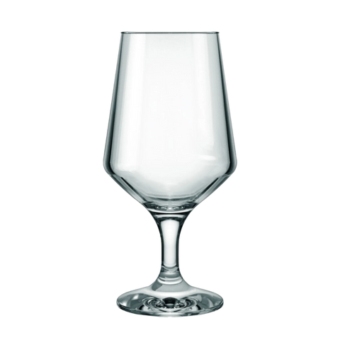 Copa de vidrio Brunello de 13.5 oz con diseño curvo, ideal para servir cerveza artesanal o de barril.