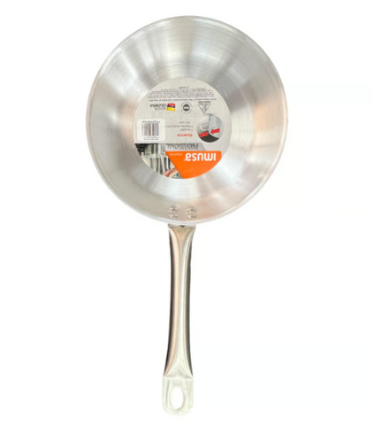 Sartén en Aluminio Profesional IMUSA de 24 cm, diseño robusto con mango ergonómico y distribución uniforme del calor